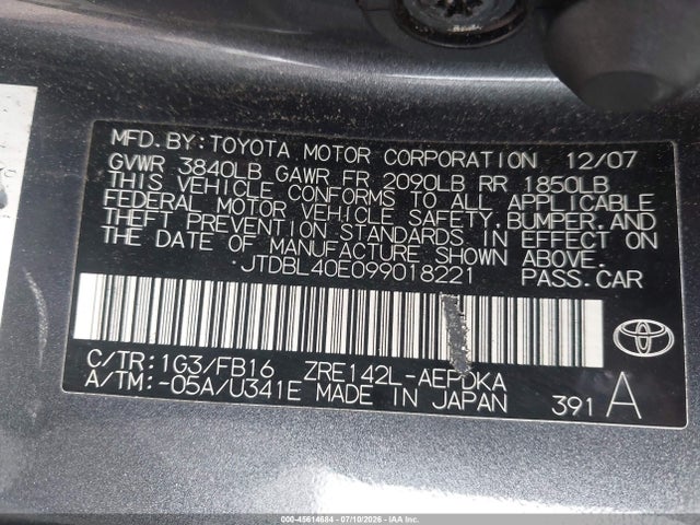 2009 Toyota COROLLA LE photo 9