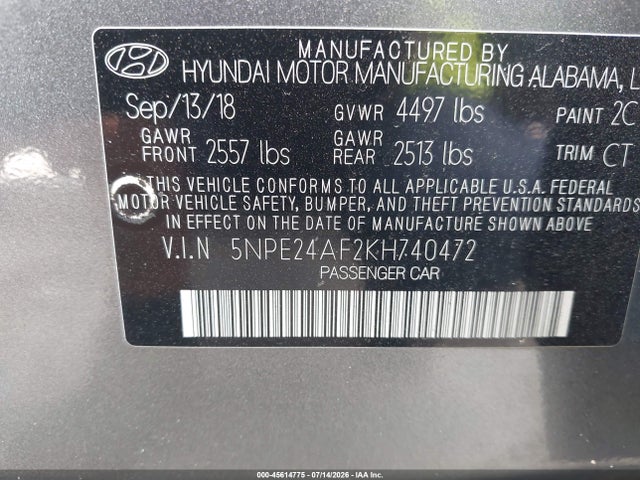 صورة 9 لـ 2019 Hyundai SONATA SE