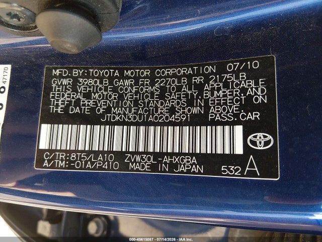 2010 Toyota PRIUS IV — фото 9