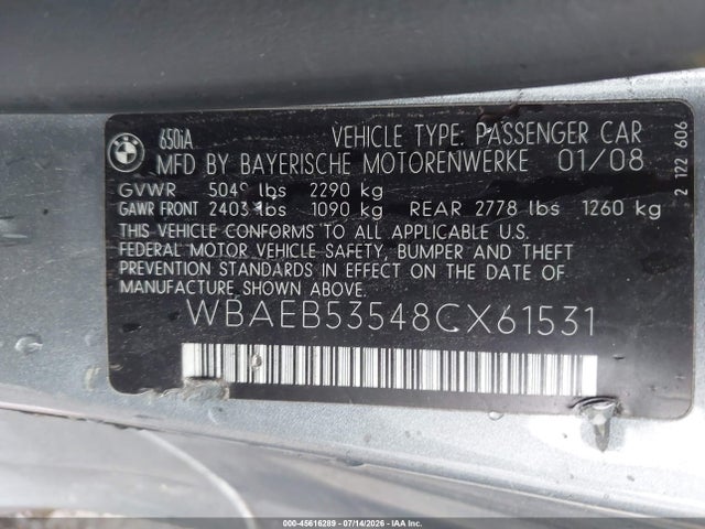 2008 BMW 650I 照片 9