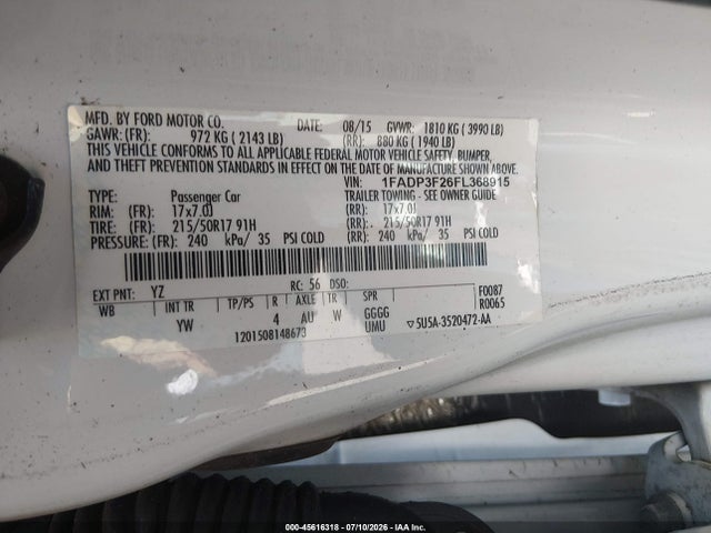 صورة 9 لـ 2015 FORD FOCUS SE