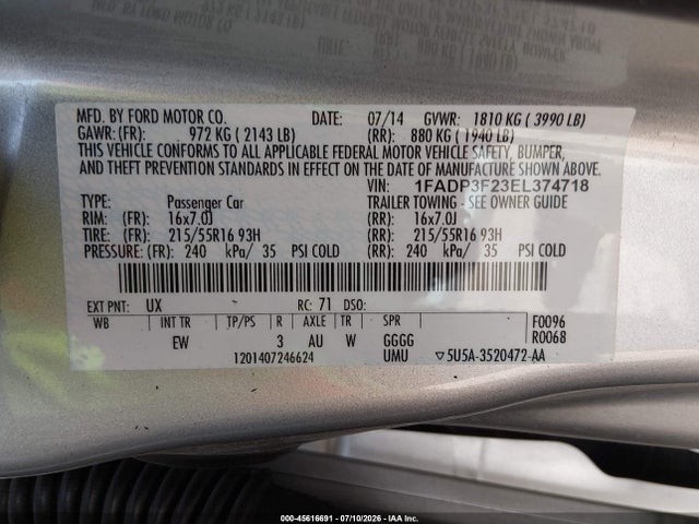 2014 FORD FOCUS SE — фото 9