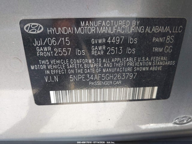 2016 Hyundai SONATA SPORT 照片 9