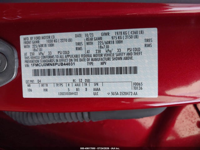 2023 FORD ESCAPE ST-LINE 9
