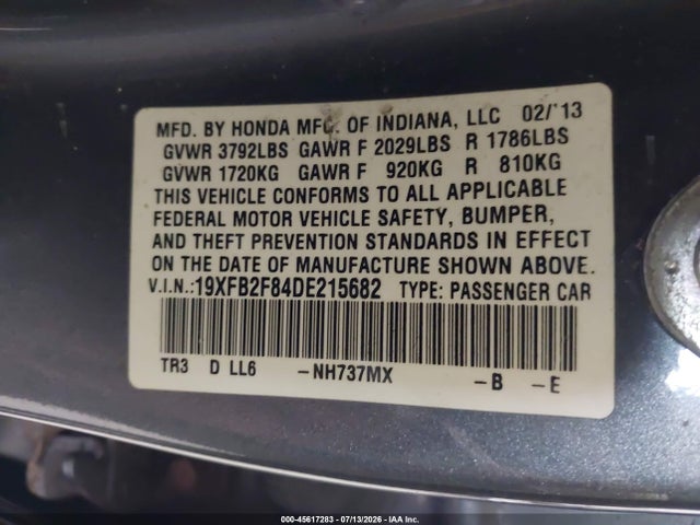 2013 Honda CIVIC EX 照片 9