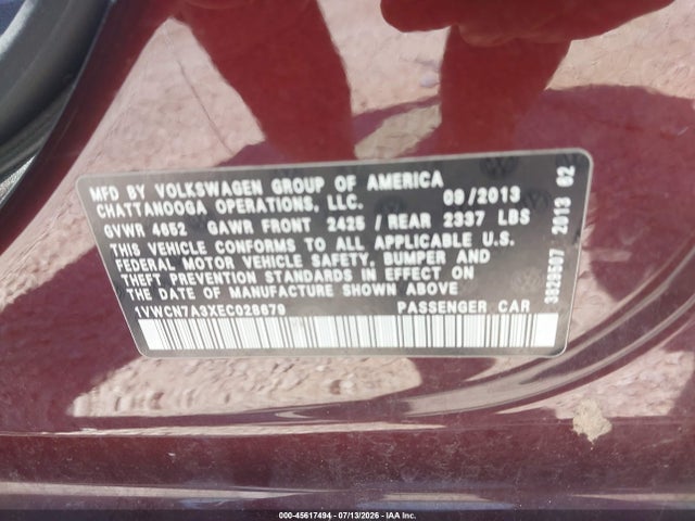 2014 Volkswagen PASSAT 2.0L TDI SEL PREMIUM — фото 9