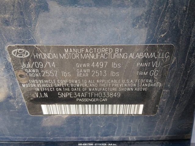 صورة 9 لـ 2015 Hyundai SONATA SPORT