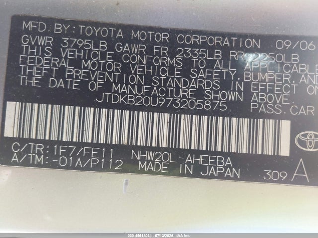 2007 Toyota PRIUS photo 9