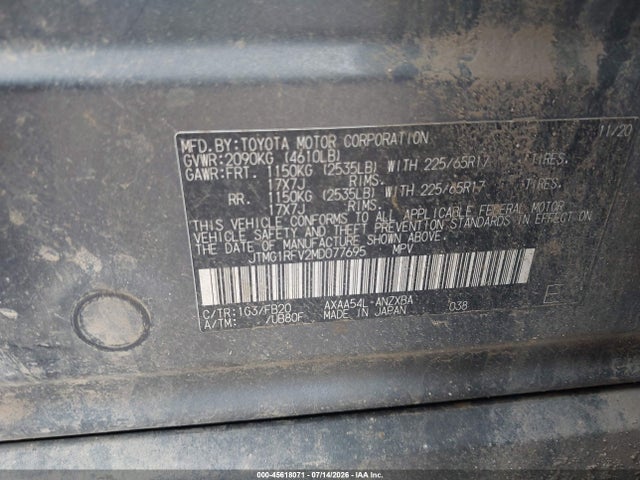 2021 TOYOTA RAV4 LE 9