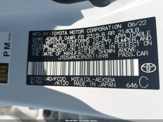 صورة 9 لـ 2022 Toyota COROLLA SE