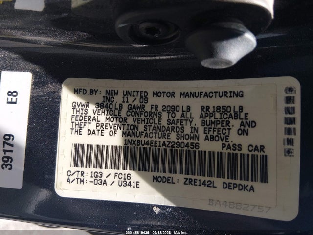 صورة 9 لـ 2010 Toyota COROLLA LE