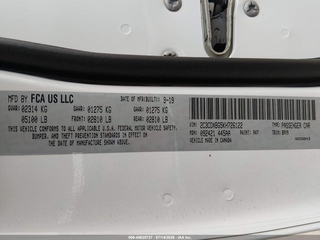 2019 DODGE CHARGER SXT RWD 9