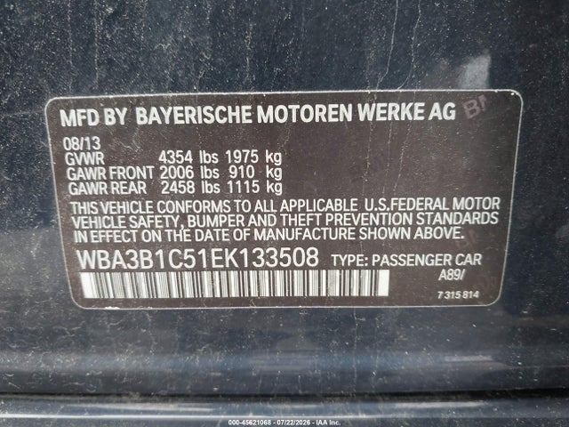 2014 BMW 320I 照片 9