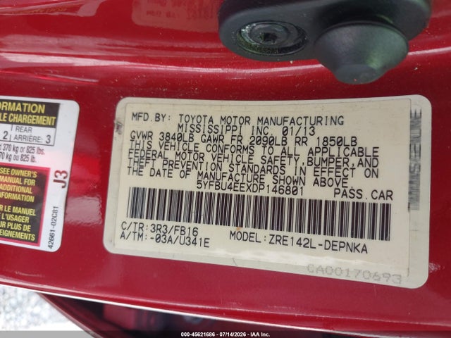 صورة 9 لـ 2013 Toyota COROLLA LE