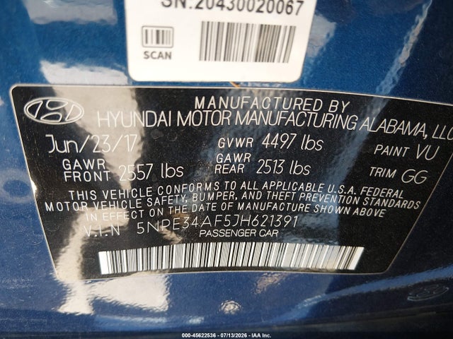 2018 Hyundai SONATA SEL 照片 9