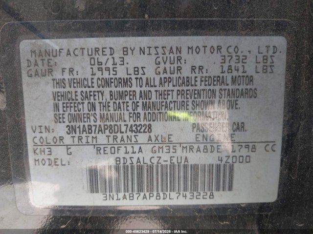صورة 9 لـ 2013 Nissan SENTRA S