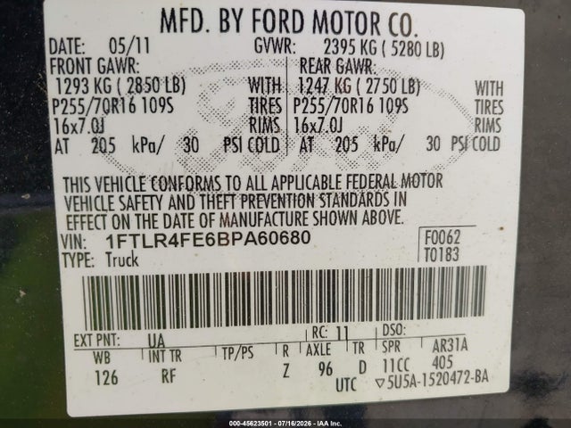 صورة 9 لـ 2011 FORD RANGER XLT