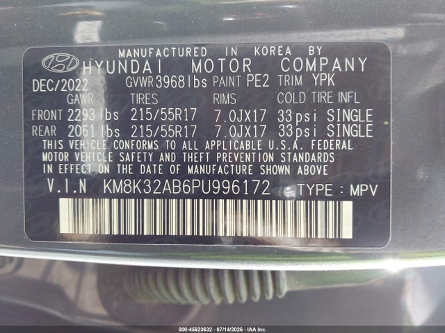 2023 HYUNDAI KONA SEL 9