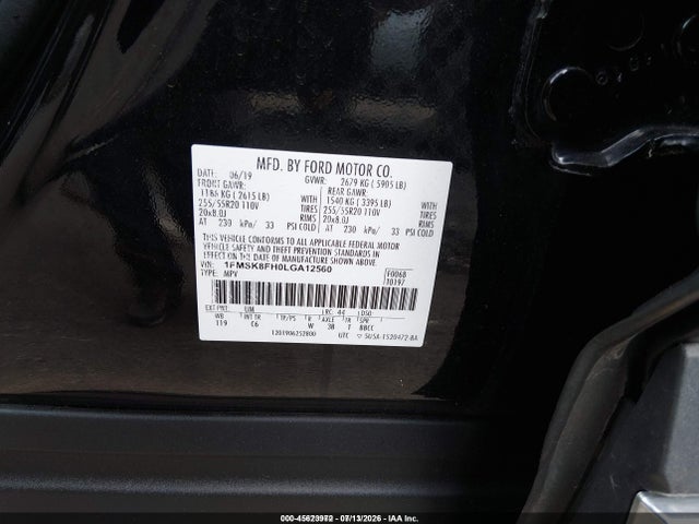 2020 FORD EXPLORER LIMITED 9