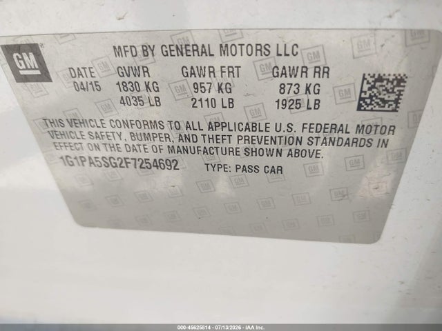 2015 Chevrolet CRUZE LS AUTO 照片 9