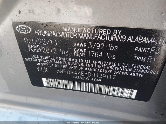 صورة 9 لـ 2013 Hyundai ELANTRA LIMITED