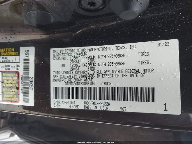 2023 TOYOTA TUNDRA HYBRID 1794 EDITION 9