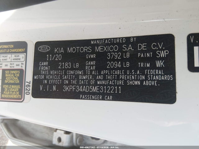 صورة 9 لـ 2021 KIA FORTE GT-LINE