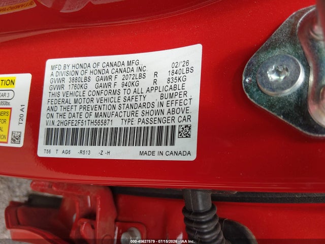 2026 Honda CIVIC SPORT — фото 9