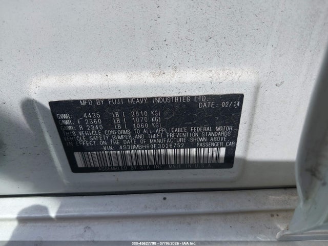 2014 Subaru LEGACY 2.5 I SPORT 照片 9