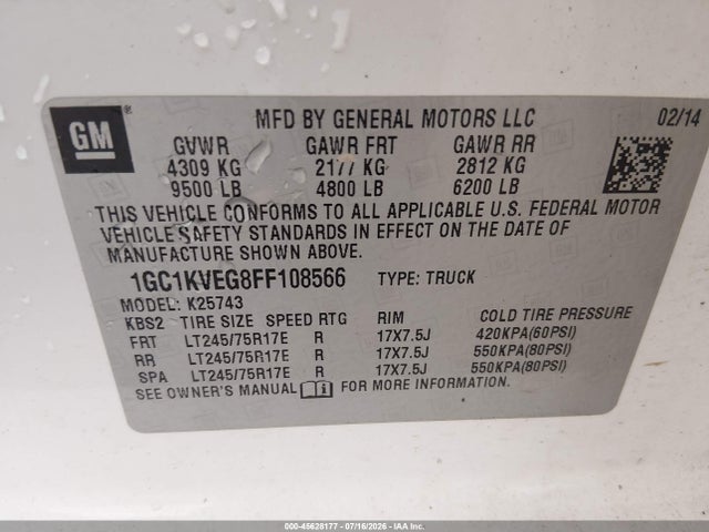 2015 Chevrolet SILVERADO 2500HD LT 照片 9