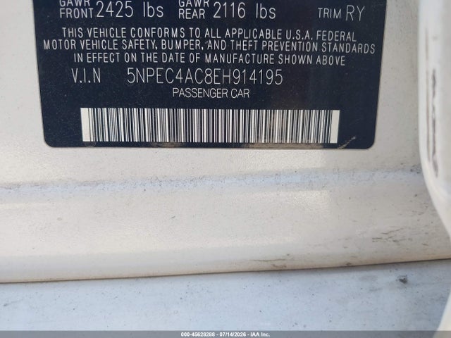 2014 Hyundai SONATA SE photo 9