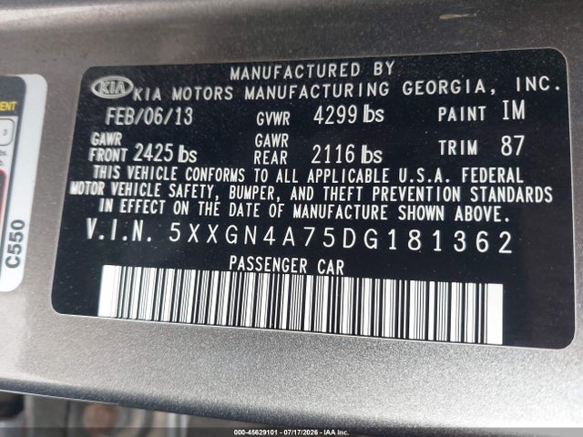 صورة 9 لـ 2013 KIA OPTIMA EX
