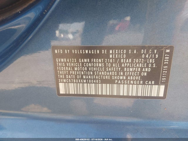 2019 VOLKSWAGEN JETTA 1.4T R-LINE/1.4T S/1.4T SE 9
