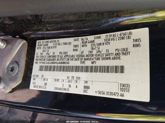 2017 FORD ESCAPE TITANIUM 9