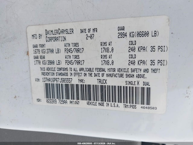 2007 Dodge RAM 1500 ST photo 9
