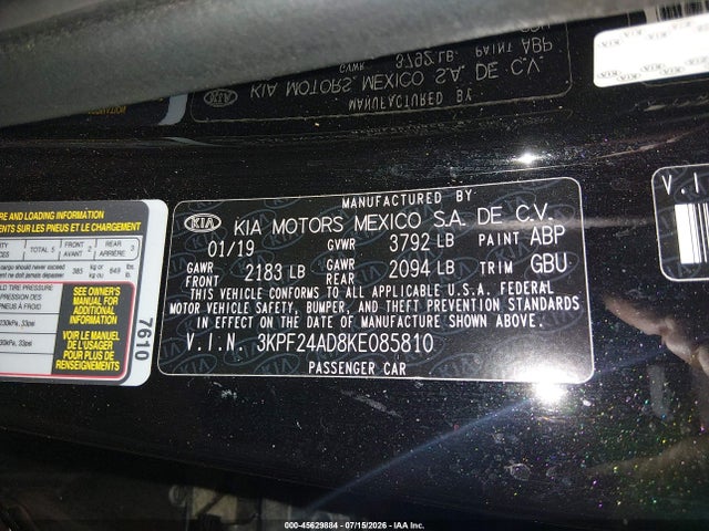 2019 KIA FORTE LXS 9