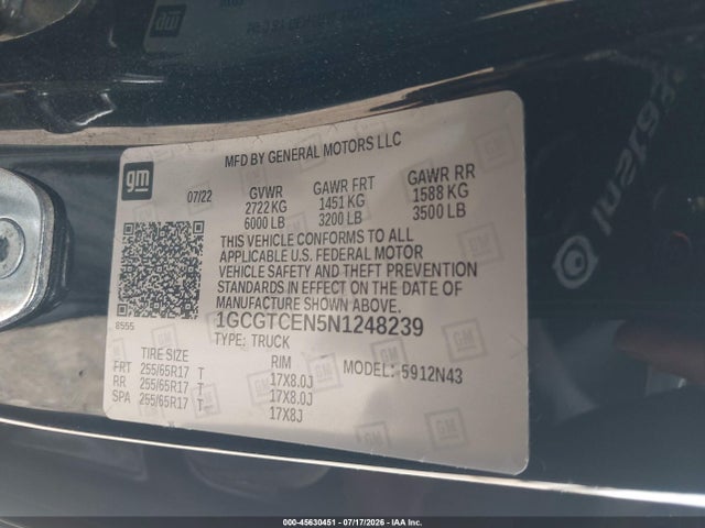 2022 Chevrolet COLORADO 4WD SHORT BOX LT — фото 9