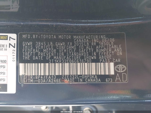 2006 Toyota MATRIX — фото 9