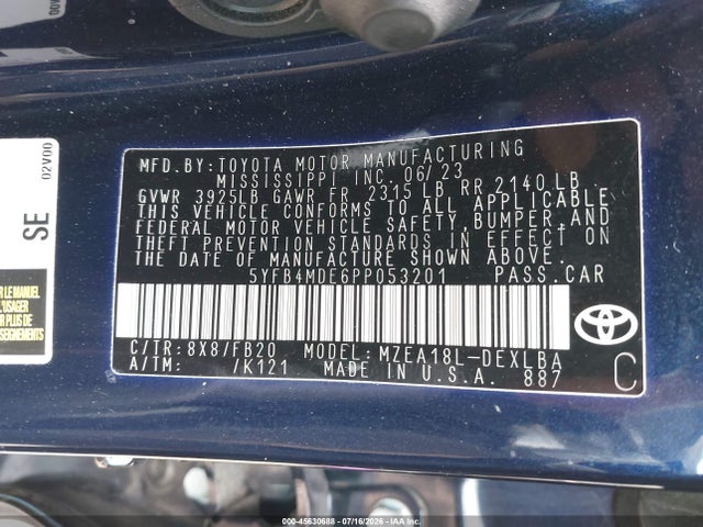 2023 TOYOTA COROLLA LE 9