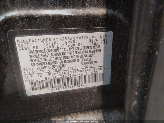 2019 Nissan SENTRA SV 照片 9