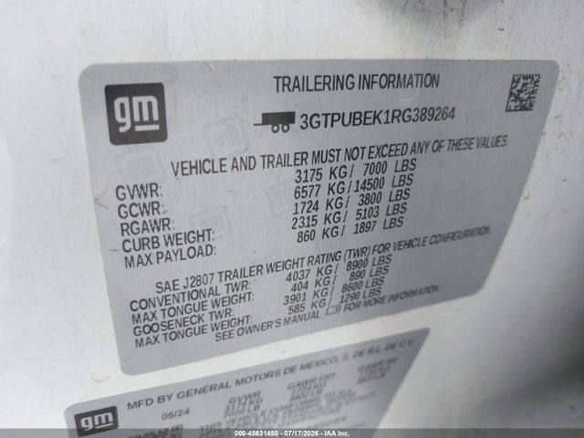 صورة 9 لـ 2024 GMC SIERRA 1500 4WD SHORT BOX SLE