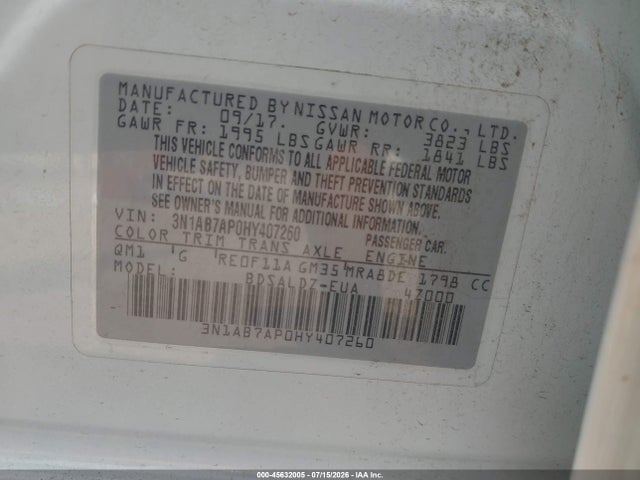 صورة 9 لـ 2017 Nissan SENTRA SV