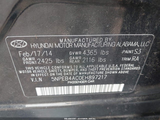 2014 Hyundai SONATA GLS — фото 9