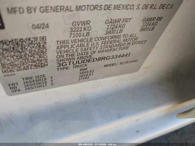 2024 GMC SIERRA 1500 4WD SHORT BOX SLT — фото 9