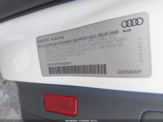2019 AUDI S5 3.0T PREMIUM 9