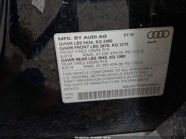2019 AUDI Q5 45 PREMIUM 9