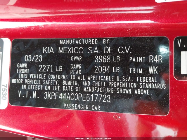 2023 KIA FORTE GT 9