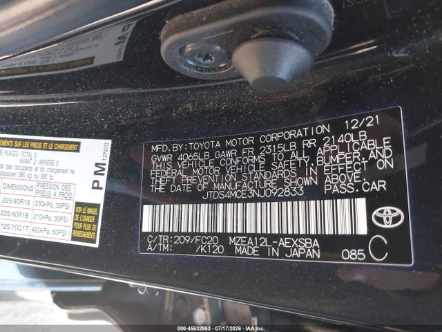 صورة 9 لـ 2022 Toyota COROLLA SE