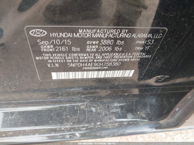 2016 Hyundai ELANTRA SE photo 9