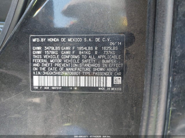 2015 Honda FIT EX/EX-L 照片 9